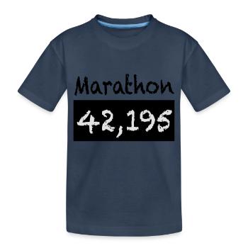 Marathon 42 195 Kilometer - Kinder Premium Bio T-Shirt - Navy - Vorne