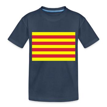 Bandera Catalunya - drapeau catalan - T-shirt bio Premium Enfant - bleu marine - Devant