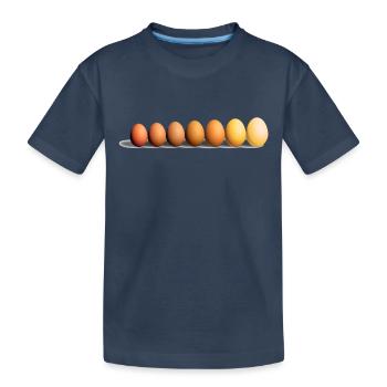 Les Oeufs - T-shirt bio Premium Enfant - bleu marine - Devant
