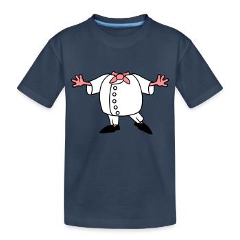 chef koch koerper schuerze kochen restaurant meist - Kinder Premium Bio T-Shirt - Navy - Vorne