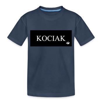 DZ0002 Inscription chaton patte - T-shirt bio Premium Enfant - bleu marine - Devant