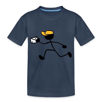 Facteur Courrier Livraison de lettre Expédition Express - T-shirt bio Premium Enfant - bleu marine - Devant