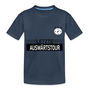 Letzte Auswärtstour Team - Kinder Premium Bio T-Shirt - Navy - Vorne