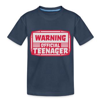avertissement citation officielle d’adolescent - T-shirt bio Premium Enfant - bleu marine - Devant