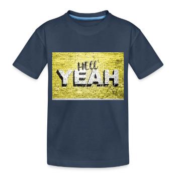 Oui graffiti de mur de briques - T-shirt bio Premium Enfant - bleu marine - Devant