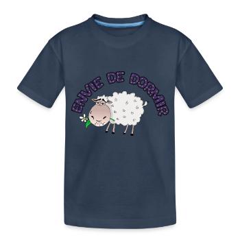 Envie de dormir - Mouton - T-shirt bio Premium Enfant - bleu marine - Devant