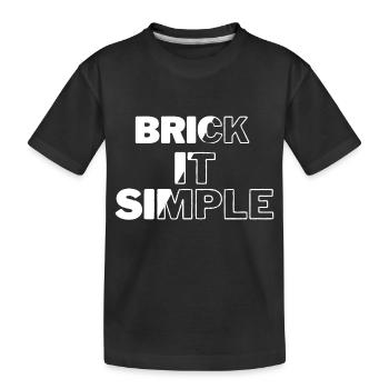 Brick it Simple - Kinder Premium Bio T-Shirt - Schwarz - Vorne