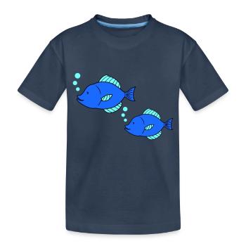 Pisces Comic - Kids' Premium Organic T-Shirt - navy - Front