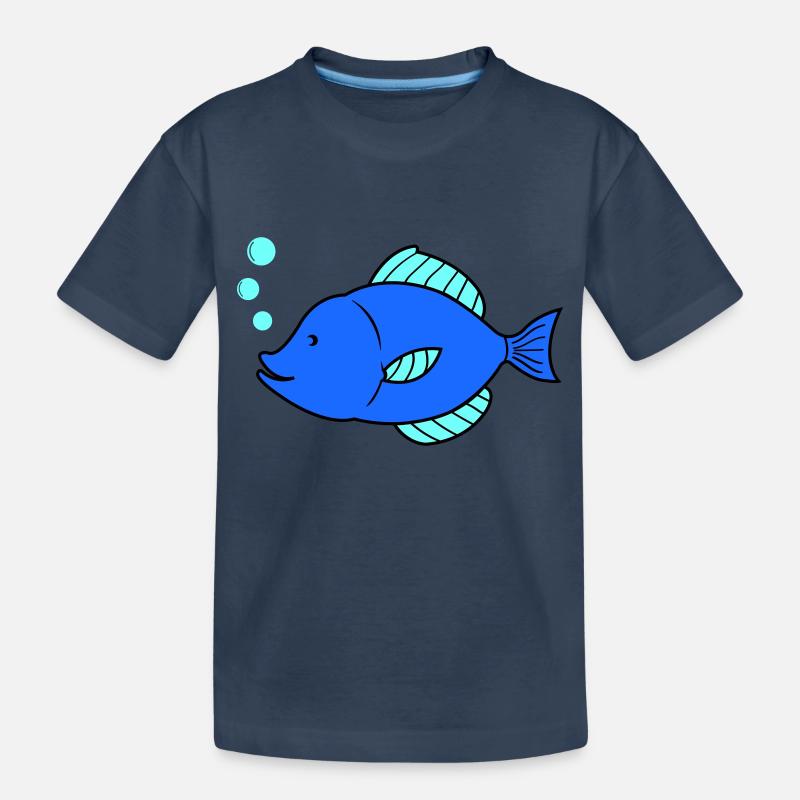 fisch comic - Kinder Premium Bio T-Shirt - Navy