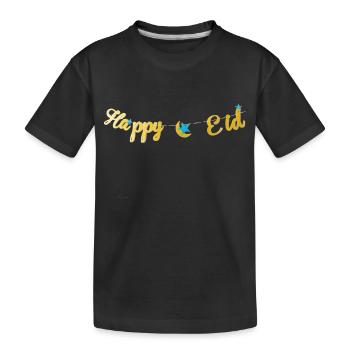 Frohes Eid - Kinder Premium Bio T-Shirt - Schwarz - Vorne