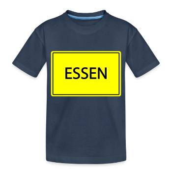 ortsschild essen - Kinder Premium Bio T-Shirt - Navy - Vorne