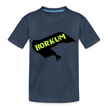 Borkum Island - Kids' Premium Organic T-Shirt - navy - Front