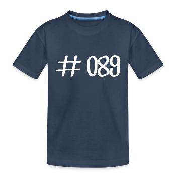#089 - 089 Vorwahl München Telefon telefonieren - Kinder Premium Bio T-Shirt - Navy - Vorne
