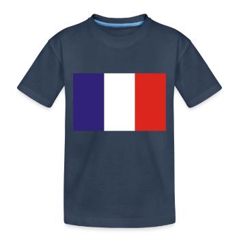 Frankreich - Kinder Premium Bio T-Shirt - Navy - Vorne