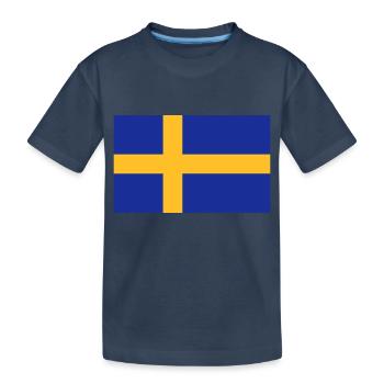 SCHWEDEN - Kinder Premium Bio T-Shirt - Navy - Vorne