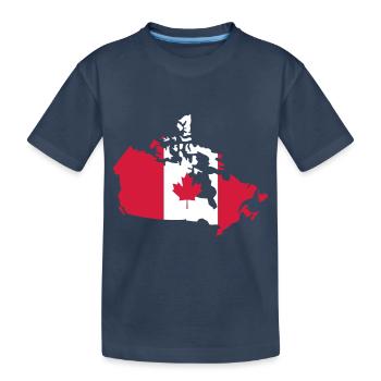 Kanada - Kinder Premium Bio T-Shirt - Navy - Vorne