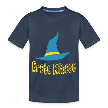 Zauberhut Erste Klasse - Kinder Premium Bio T-Shirt - Navy - Vorne