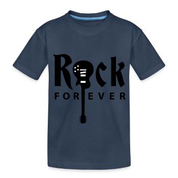 rock_gitarre_b_klein_01_2c - Kids' Premium Organic T-Shirt - navy - Front