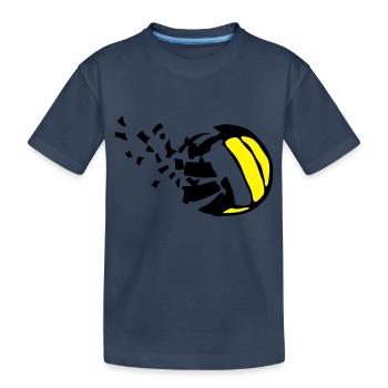 explosion ballon volleyball destructurer destructi - T-shirt bio Premium Enfant - bleu marine - Devant