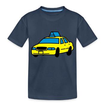 Taxi - Kinder Premium Bio T-Shirt - Navy - Vorne
