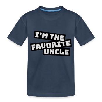 im the favorite uncle - Kinder Premium Bio T-Shirt - Navy - Vorne