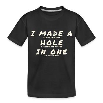 trou en un - T-shirt bio Premium Enfant - noir - Devant