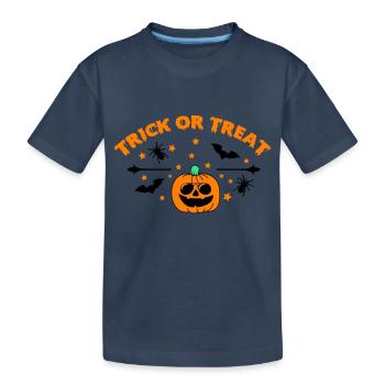 trick or treat 01 - Kinder Premium Bio T-Shirt - Navy - Vorne