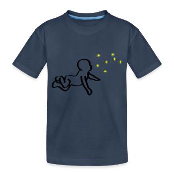 ReNaissance bébé noir Phoenix jaune - T-shirt bio Premium Enfant - bleu marine - Devant