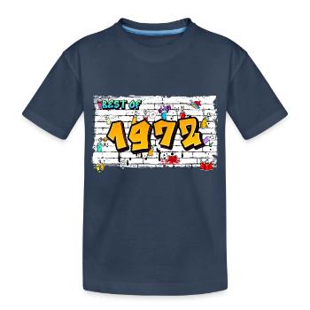 Graffiti rétro 1972 – 53 ans d’audace - T-shirt bio Premium Enfant - bleu marine - Devant
