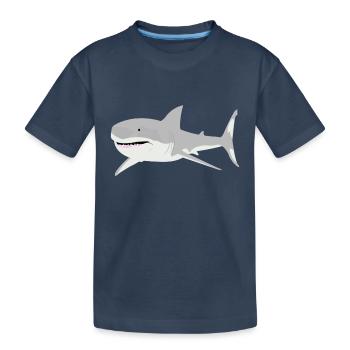 hai - Kinder Premium Bio T-Shirt - Navy - Vorne