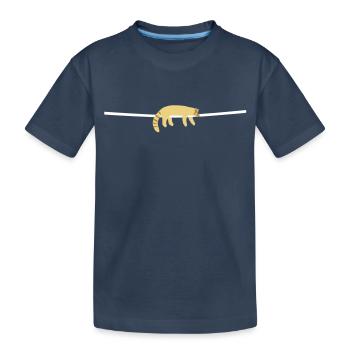 Vektor roter Panda entspannt - Kinder Premium Bio T-Shirt - Navy - Vorne