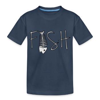 Fish - Kids' Premium Organic T-Shirt - navy - Front