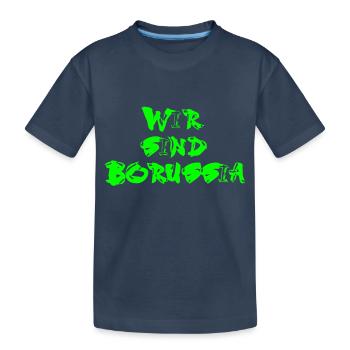 Wir sind BMG in grün - Kinder Premium Bio T-Shirt - Navy - Vorne