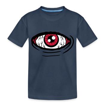 Big all-seeing eye - Kids' Premium Organic T-Shirt - navy - Front