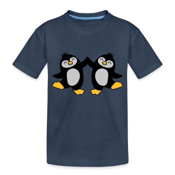 High Five Bienvenue Pingouins - T-shirt bio Premium Enfant - bleu marine - Devant