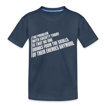 boissons de crânes ennemis - T-shirt bio Premium Enfant - bleu marine - Devant