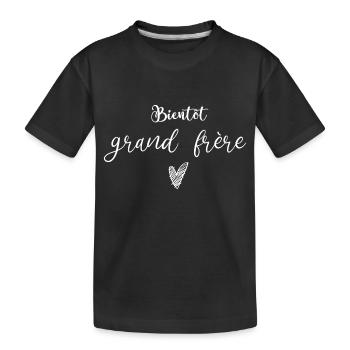 Bientôt grand frère - T-shirt bio Premium Enfant - noir - Devant