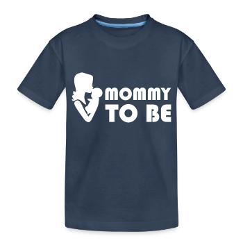 Schwangerschaft Babyparty Babyshower Boy Girl - Kinder Premium Bio T-Shirt - Navy - Vorne