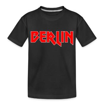 Modisches Heimat BERLIN Metal-Design - Kinder Premium Bio T-Shirt - Schwarz - Vorne