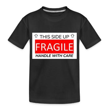 fragile - Kids' Premium Organic T-Shirt - black - Front