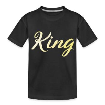 König - Kinder Premium Bio T-Shirt - Schwarz - Vorne