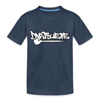Dartsliebe_schwarz - Kinder Premium Bio T-Shirt - Navy - Vorne
