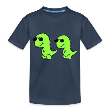 cool dinos - Kinder Premium Bio T-Shirt - Navy - Vorne