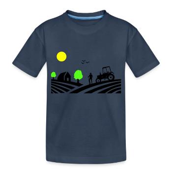 traktor farm - Kinder Premium Bio T-Shirt - Navy - Vorne