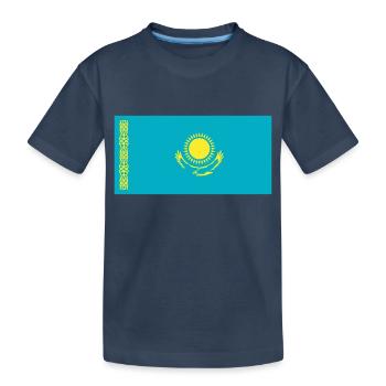 Kazakhstan Flag / Drapeau Kazakhstan - T-shirt bio Premium Enfant - bleu marine - Devant