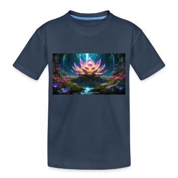 Fleur de lotus - T-shirt bio Premium Enfant - bleu marine - Devant