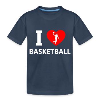 Basket-ball - T-shirt bio Premium Enfant - bleu marine - Devant