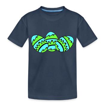 ostereier 03 - Kinder Premium Bio T-Shirt - Navy - Vorne