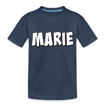 Marie Vorname Geschenk - Kinder Premium Bio T-Shirt - Navy - Vorne