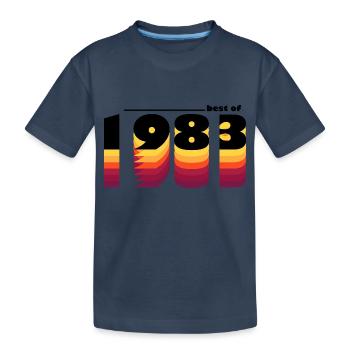 Vintage Bold Hommage à 1983 - Célébrer le 42ème - T-shirt bio Premium Enfant - bleu marine - Devant